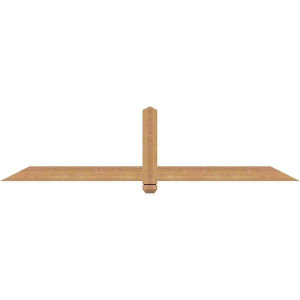 Ekena Millwork Eugene Smooth Timber Gable Bracket, Western Red Cedar, 72"W x 18"H x 1 1/2"D x 3 1/2"F, 6/12 Pitch GBW072X18X0204EUG00SWR - main